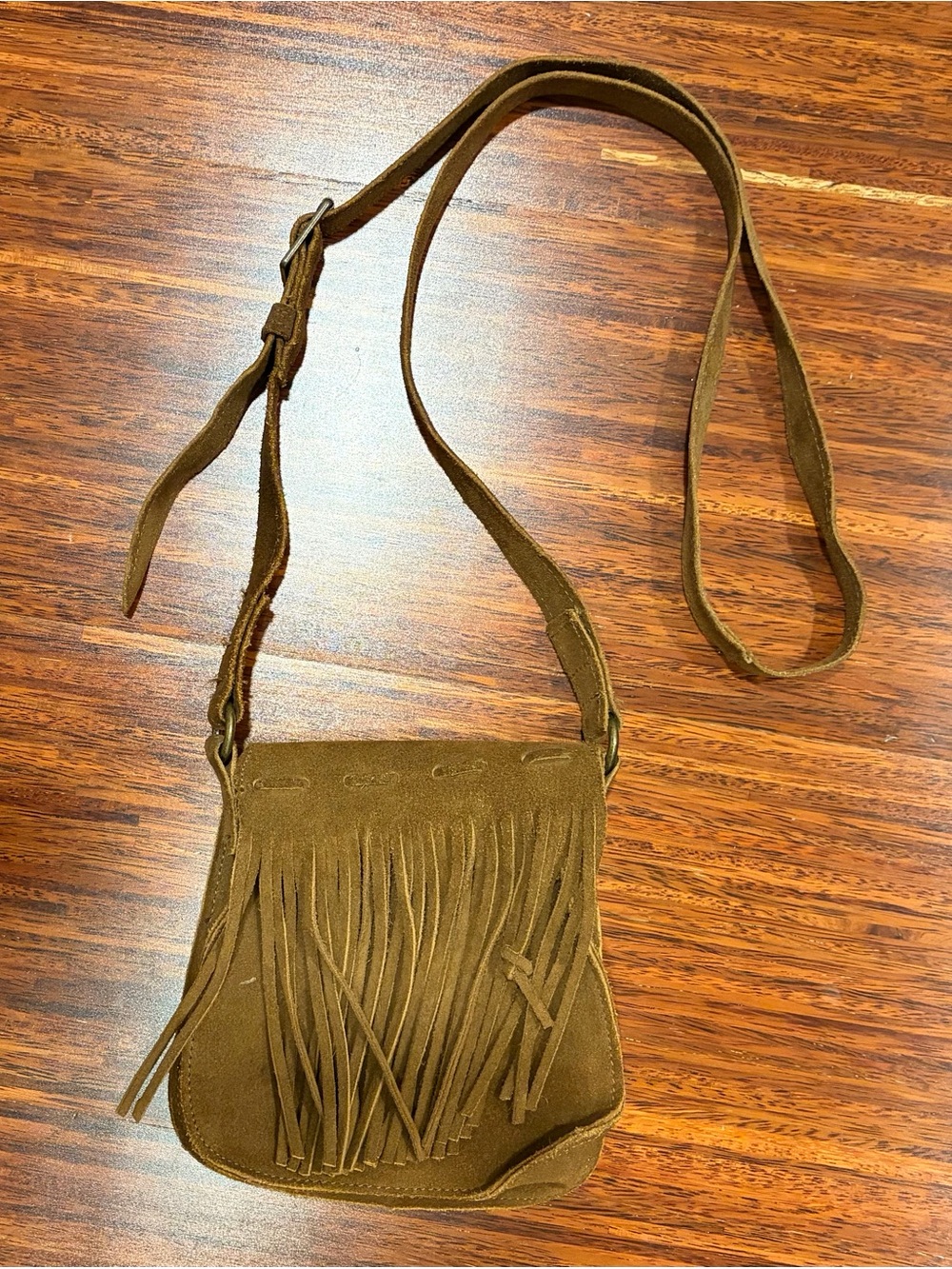 Vintage Minnetonka Small Suede Fringe Crossbody bag purse
